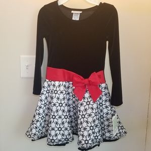 NWT Bonnie Jean Black Velvet Dress Size 8